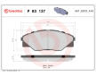 Sada brzdových destiček, kotoučová brzda BREMBO P 83 137