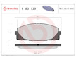 Sada brzdových destiček, kotoučová brzda BREMBO P 83 139