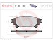 Sada brzdových destiček, kotoučová brzda BREMBO P 83 152