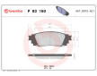 Sada brzdových destiček, kotoučová brzda BREMBO P 83 160