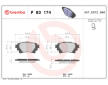 Sada brzdových platničiek kotúčovej brzdy BREMBO P 83 174