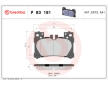 Sada brzdových destiček, kotoučová brzda BREMBO P 83 181