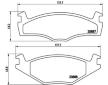 Sada brzdových destiček, kotoučová brzda BREMBO P 85 012