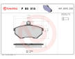 Sada brzdových destiček, kotoučová brzda BREMBO P 85 015