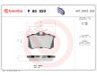 Sada brzdových destiček, kotoučová brzda BREMBO P 85 020