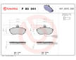 Sada brzdových destiček, kotoučová brzda BREMBO P 85 044