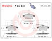 Sada brzdových platničiek kotúčovej brzdy BREMBO P 85 049