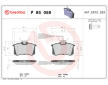 Sada brzdových destiček, kotoučová brzda BREMBO P 85 058