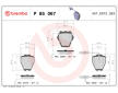 Sada brzdových destiček, kotoučová brzda BREMBO P 85 067