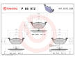 Sada brzdových destiček, kotoučová brzda BREMBO P 85 072
