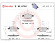 Sada brzdových destiček, kotoučová brzda BREMBO P 85 075X