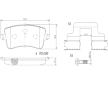 Sada brzdových destiček, kotoučová brzda BREMBO P85100NX