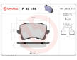 Sada brzdových destiček, kotoučová brzda BREMBO P 85 109