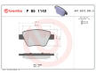 Sada brzdových platničiek kotúčovej brzdy BREMBO P 85 114X