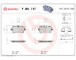 Sada brzdových destiček, kotoučová brzda BREMBO P 85 117