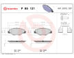 Sada brzdových destiček, kotoučová brzda BREMBO P 85 121