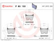 Sada brzdových destiček, kotoučová brzda BREMBO P 85 132