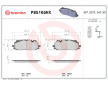 Sada brzdových destiček, kotoučová brzda BREMBO P85165NX