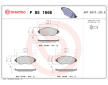Sada brzdových destiček, kotoučová brzda BREMBO P 85 166E