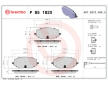 Sada brzdových destiček, kotoučová brzda BREMBO P 85 182X