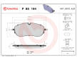 Sada brzdových destiček, kotoučová brzda BREMBO P 85 194