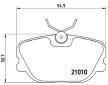 Sada brzdových destiček, kotoučová brzda BREMBO P 86 011