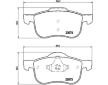 Sada brzdových destiček, kotoučová brzda BREMBO P 86 016