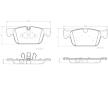 Sada brzdových destiček, kotoučová brzda BREMBO P86028NX