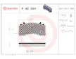Sada brzdových destiček, kotoučová brzda BREMBO P A2 004
