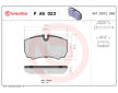 Sada brzdových destiček, kotoučová brzda BREMBO P A6 023