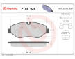 Sada brzdových destiček, kotoučová brzda BREMBO P A6 026