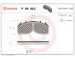Sada brzdových destiček, kotoučová brzda BREMBO P A9 003
