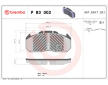 Sada brzdových destiček, kotoučová brzda BREMBO P B3 002