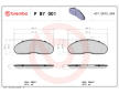 Sada brzdových destiček, kotoučová brzda BREMBO P B7 001