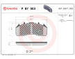 Sada brzdových platničiek kotúčovej brzdy BREMBO P B7 003