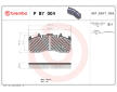 Sada brzdových destiček, kotoučová brzda BREMBO P B7 004