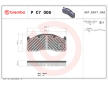 Sada brzdových destiček, kotoučová brzda BREMBO P C7 006