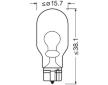 žárovka OSRAM 12V/16W se skleněnou paticí W2,1X9,5D 2ks