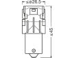 OSRAM Žiarovka 12V LED  P21W  BA15s 1 4W blister Ecopak /2ks/