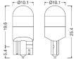 OSRAM Žiarovka 12V LED  W5W  1W  W2 1x9 5d /2ks/