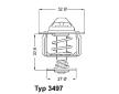 Termostat, chladivo BorgWarner (Wahler) 3497.88D