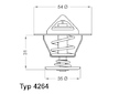 Termostat, chladivo BorgWarner (Wahler) 4264.84D