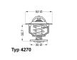 Termostat, chladivo BorgWarner (Wahler) 4270.88D