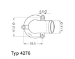 Termostat, chladivo BorgWarner (Wahler) 4276.87D