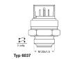 Teplotní spínač, větrák chladiče BorgWarner (Wahler) 6037.87D