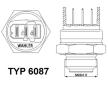 Teplotní spínač, větrák chladiče BorgWarner (Wahler) 6087.87D