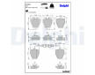 Sada brzdových platničiek kotúčovej brzdy DELPHI LP1024