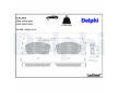 Sada brzdových destiček, kotoučová brzda DELPHI LP1792