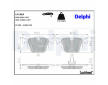 Sada brzdových platničiek kotúčovej brzdy DELPHI LP1803