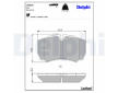 Sada brzdových destiček, kotoučová brzda DELPHI LP1826